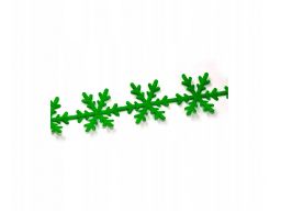 Tasiemka zielona w śnieżynki cp 100259/s