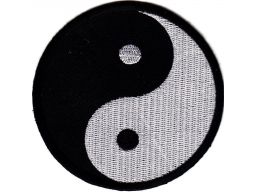 Aplikacja yin yang łatka na klej naszywka fi 40