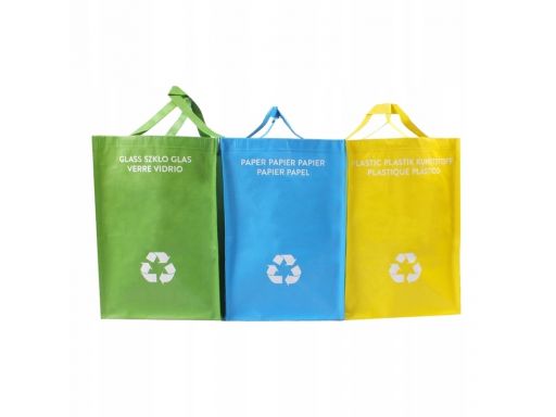 3 szt eko torby segregacja odpadów śmieci 3 x 35 l