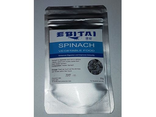 Ebitai spinach - 30 gram - pokarm szpinak
