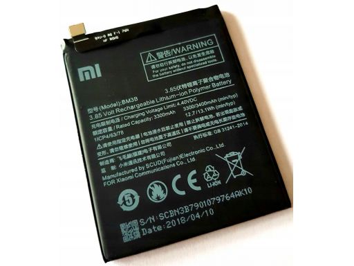 Oryginal bateria xiaomi mi mix 2 bm3b/2020 serwis