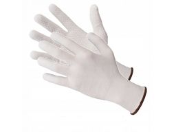 Rękawice bawełniane białe nakrapiane rmicrobi+ 7