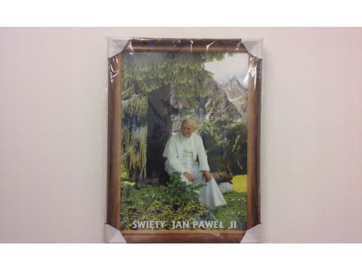Obraz papież jan paweł ii duży tanio gratis