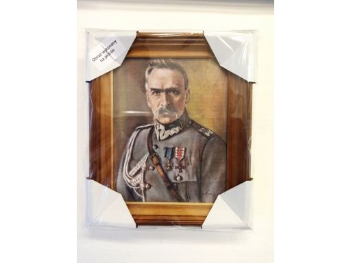 Portret józef piłsudski unikat płótno grawer