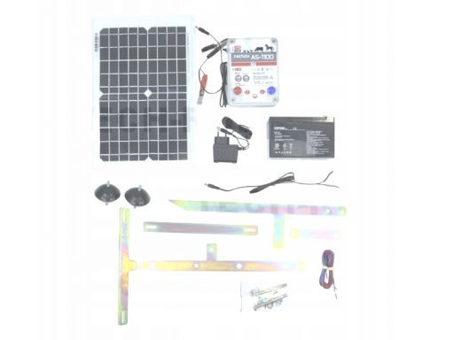 Zestaw solarny z elektryzatorem pastuch as-1110 ak