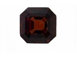 Granat czerwony ośmiokąt asscher 5x5 mm sztuka