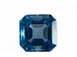 Topaz niebieski ośmiokąt asscher 5x5 mm