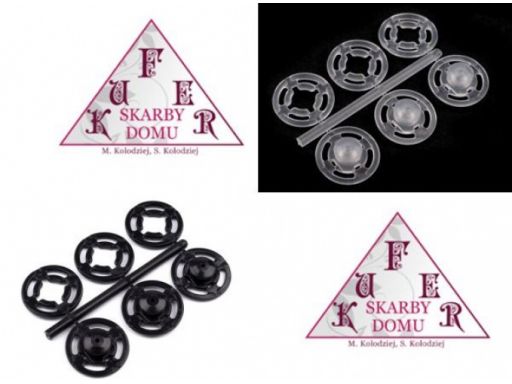 Zatrzaski plastikowe nr 5 - 13 mm - 1 blister