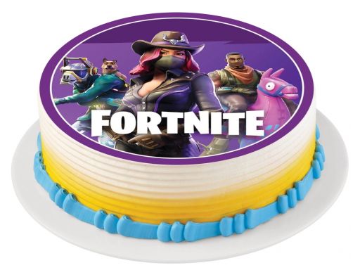 Bardzo gruby opłatek na tort fortnite duży 20 cm