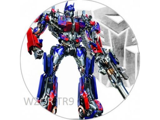 B.gruby opłatek na tort transformers optimus prime