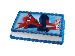 Bardzo gruby opłatek na tort spider-man prostokąt