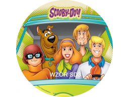 Bardzo gruby opłatek na tort scooby doo 20 cm