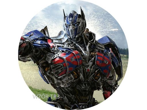 B.gruby opłatek na tort transformers optimus prime