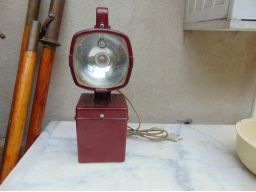 Lampka bakelitowa na akumulator,vintage,kolejowa