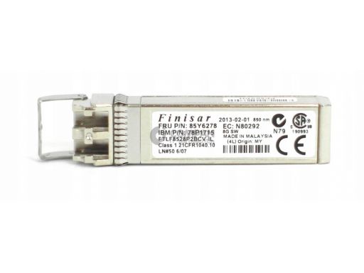 Ibm 8gb sfp+ sw lc 850nm transceiver 85y6278