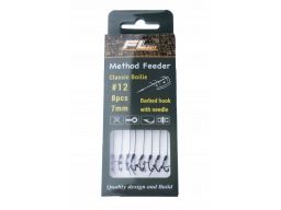 Teflonowe haki nr12 method feeder z igłą plecionka