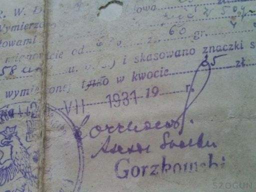 Kontrakt kupna i sprzedaży - kolbuszowa 1931 rok