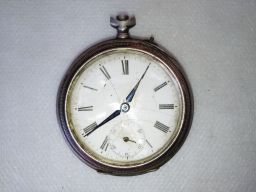 Stary zegarek remontoir cylinder 10 steine -srebro