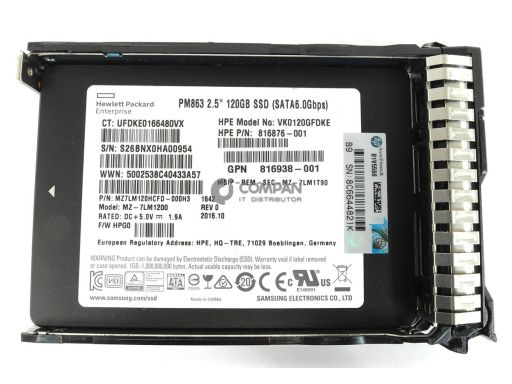 Hp 120gb 6g sata ssd 2.5 sff hot-swap 817061-|001
