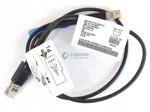 Ibm mini sas to mini sas 12g cable 0.6m 00ar272