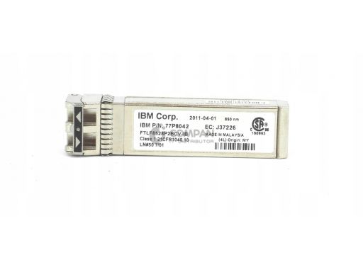 Ibm optical transceiver 8gb sfp sw 77p8042