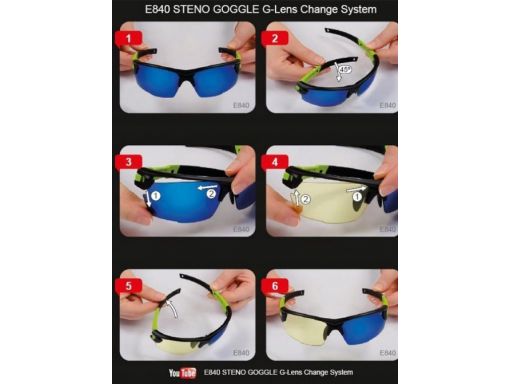 Okulary sportowe korekcyjne e840-2r - 3 soczewki