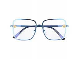 Okulary kwadratowe z filtrem niebieskim zerówki
