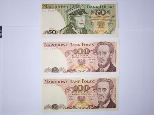 Banknoty z prl - 10, 20, 50, 100 zł - bez obiegu