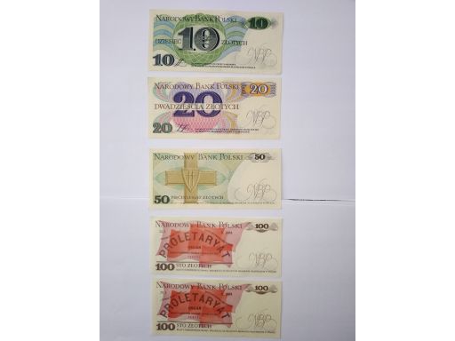 Banknoty z prl - 10, 20, 50, 100 zł - bez obiegu