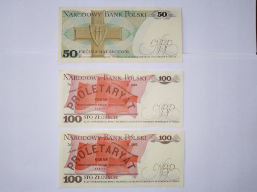 Banknoty z prl - 10, 20, 50, 100 zł - bez obiegu