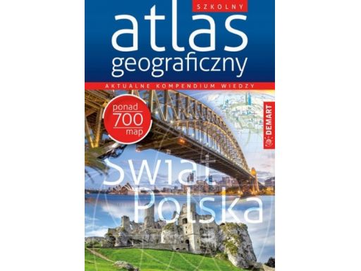 Szkolny atlas geograficzny 19/20 najnowszy 700 map
