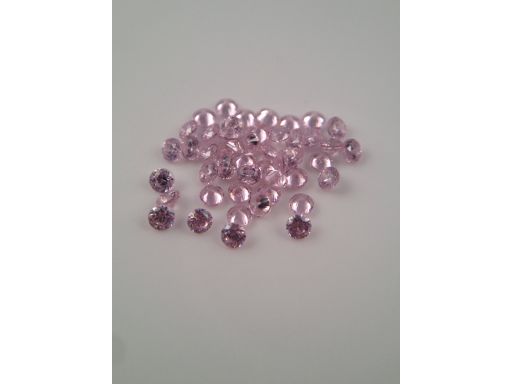 Kwarc różowy ciemny cyrkonia 1 mm 1 kpl.=10 szt