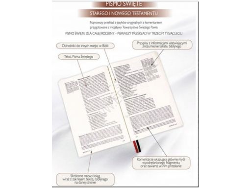 Pismo święte st i nt biblia oprawa czarna + suwak
