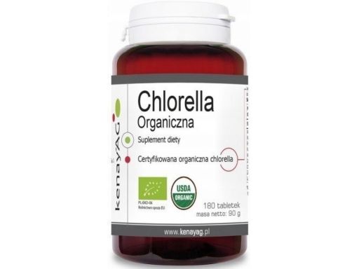 Kenay chlorella organiczna 180 kapsułek