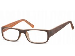 Zerówki okulary oprawki damskie męskie brązowe mat