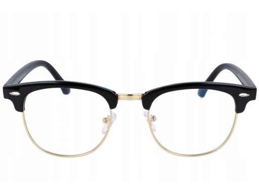 Półramki okulary z antyrefleksem zerówki unisex