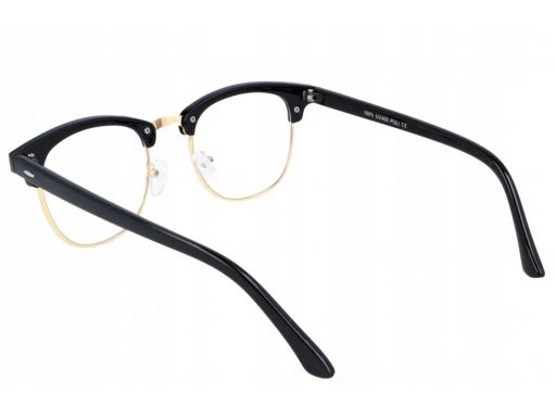 Półramki okulary z antyrefleksem zerówki unisex