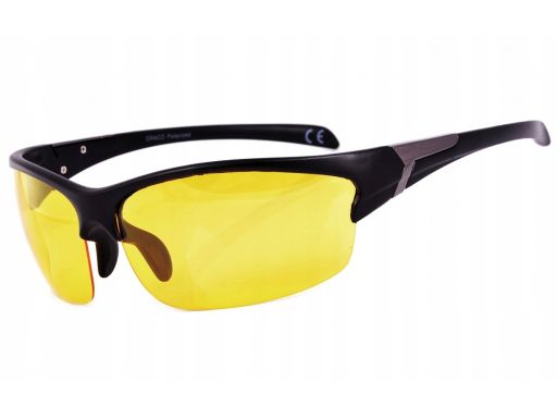 Polaryzacyjne okulary sportowe czarne i żółte