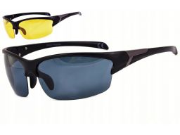 Polaryzacyjne okulary sportowe czarne i żółte