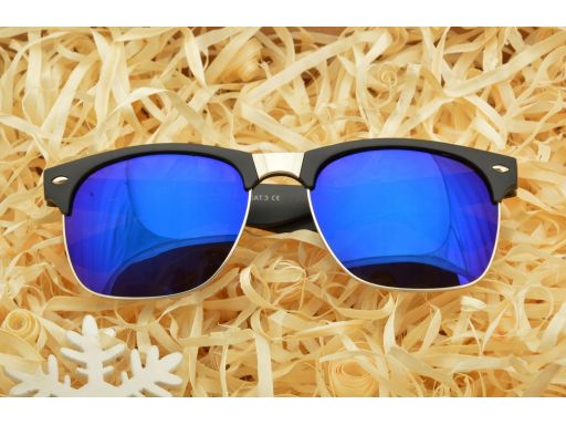Okulary półramki przeciwsłoneczne lustrzane unisex