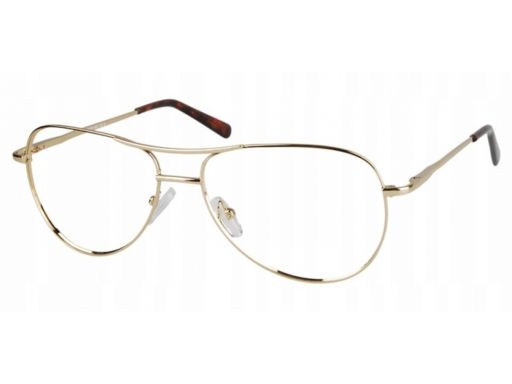 Okulary oprawki zerówki aviator pilotki unisex