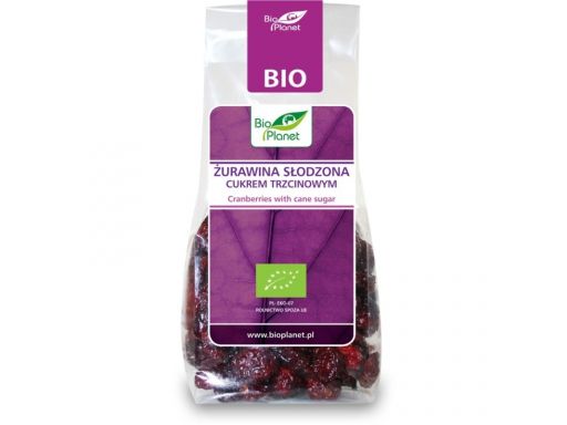 Bio planet żurawina sł. cukrem trzcinowym bio 100g