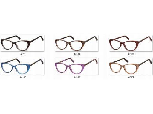 Oprawki zerówki okulary kocie oczy damskie flex