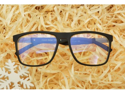 Okulary nerd z filtrem niebieskim do ekranów lcd
