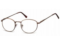 Oprawki lenonki damskie korekcyjne brązowe okulary