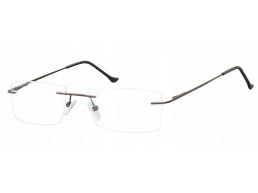 Bezramkowe okulary oprawki okularowe unisex brąz