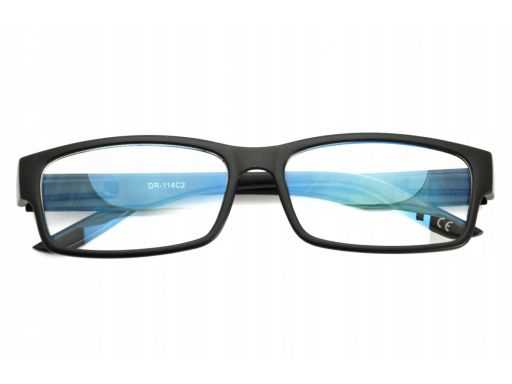 Okulary antyrefleks zerówki nerdy prostokątne