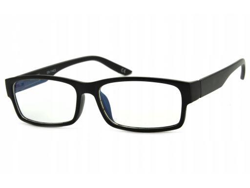 Okulary antyrefleks zerówki nerdy prostokątne