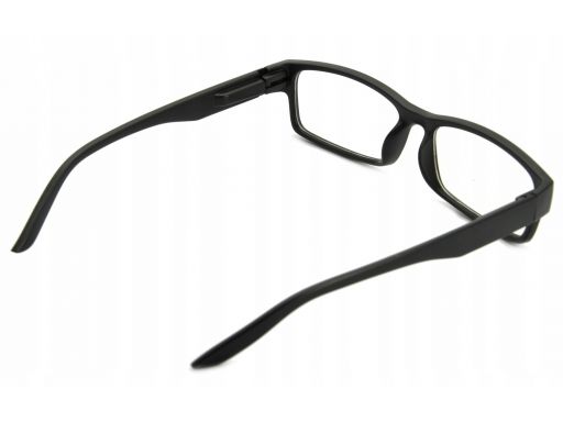 Okulary antyrefleks zerówki nerdy prostokątne
