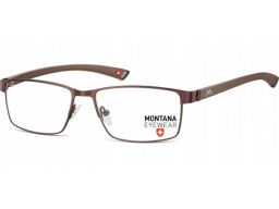 Prostokątne okulary oprawki korekcyjne brązowe